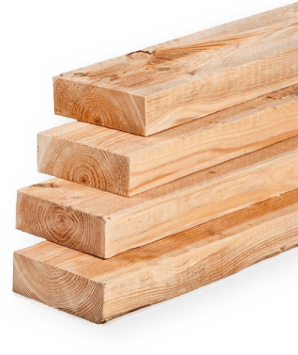 Four wooden beams are stacked in a staggered formation against a white background. The beams, perfect for door frames, are rectangular with visible grain patterns, knots, and a light natural wood color. Their smooth surfaces and precise cuts suggest they are ready for construction or woodworking projects.